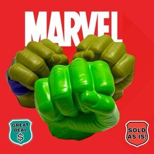 Marvel Thor Ragnorak Gladiator Hulk Foam Fists, Incredible Hulk Hand Sold as is!